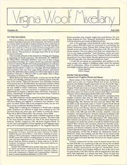 Virginia Woolf Miscellany, Issue 41, Fall 1993