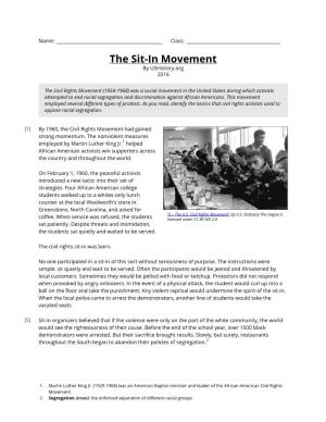 The Sit-In Movement by Ushistory.Org 2016