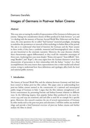 Images of Germans in Post-War Italian Cinema