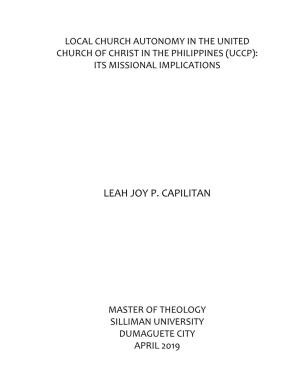 Leah Joy P. Capilitan
