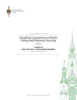 Evidence of the Standing Committee on Public Safety and National