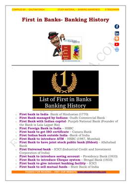 Banking History