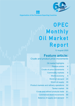 August 2020 OPEC Monthly Oil Market Report
