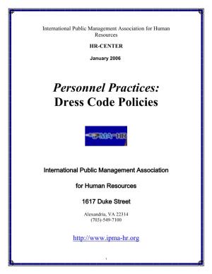 Personnel Practices: Dress Code Policies