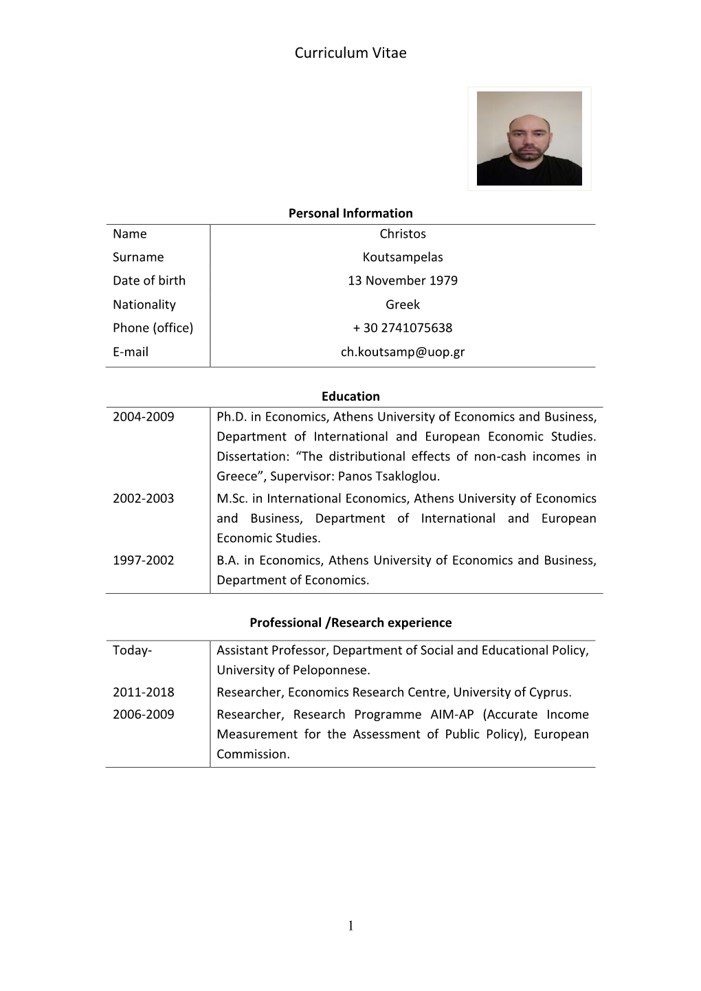 Curriculum Vitae