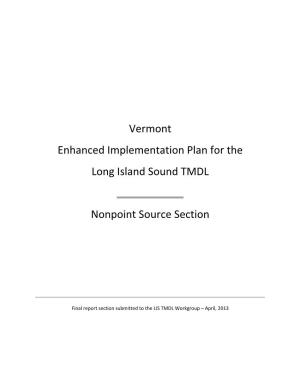 Vermont Enhanced Implementation Plan for the Long Island Sound TMDL