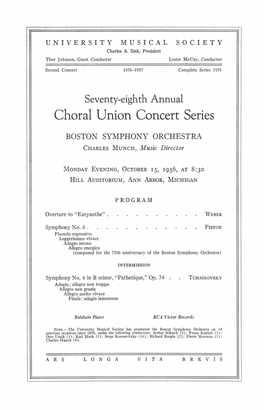 Choral Union Concert Series