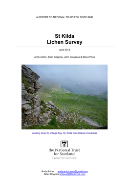 St Kilda Lichen Survey April 2014