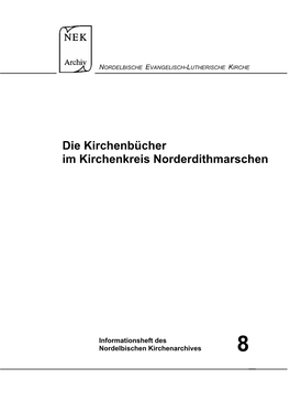 Die Kirchenbücher Im Kirchenkreis Norderdithmarschen