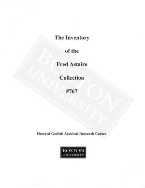 The Inventory of the Fred Astaire Collection #767