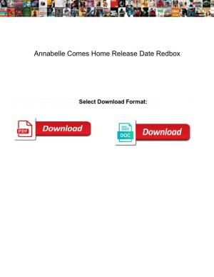 Annabelle Comes Home Release Date Redbox