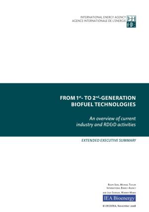 From 1St- to 2Nd-Generation Biofuel Technologies