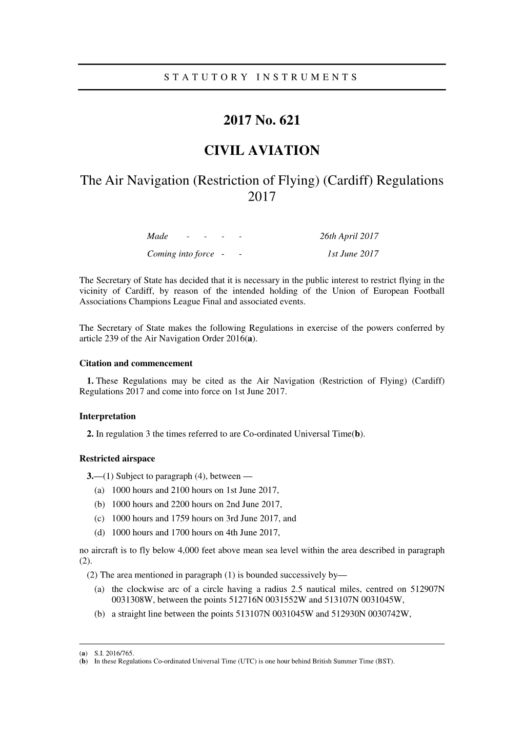 Cardiff) Regulations 2017