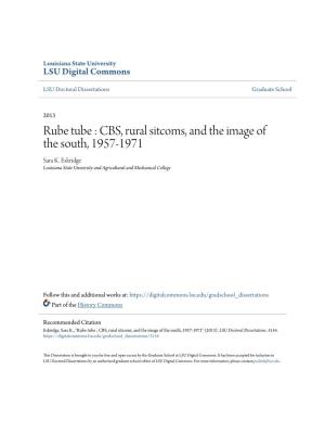 CBS, Rural Sitcoms, and the Image of the South, 1957-1971 Sara K
