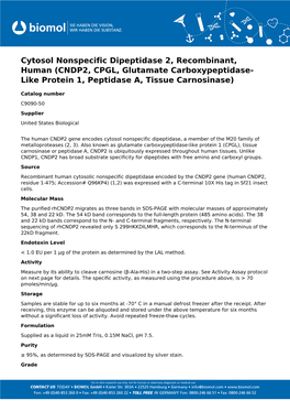 Usbiological Datasheet