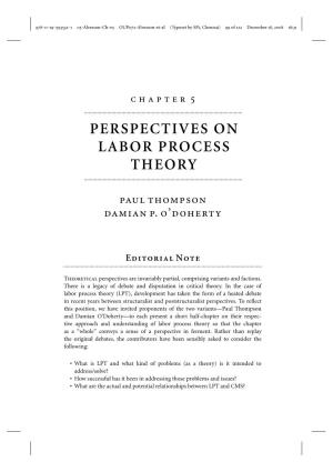 Perspectives on Labor Process Theory