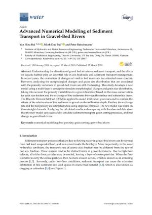 Advanced Numerical Modeling of Sediment Transport in Gravel-Bed Rivers