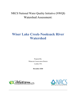 Wiser Lake Creek-Nooksack River Watershed