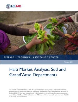 Haiti Market Analysis: Sud and Grand'anse Departments