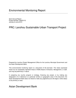 Lanzhou Sustainable Urban Transport Project