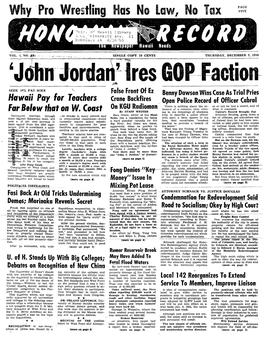 John Jordan’ Ires GOP Faction