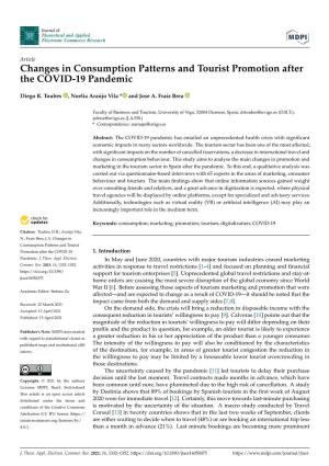 Changes in Consumption Patterns and Tourist Promotion After the COVID-19 Pandemic