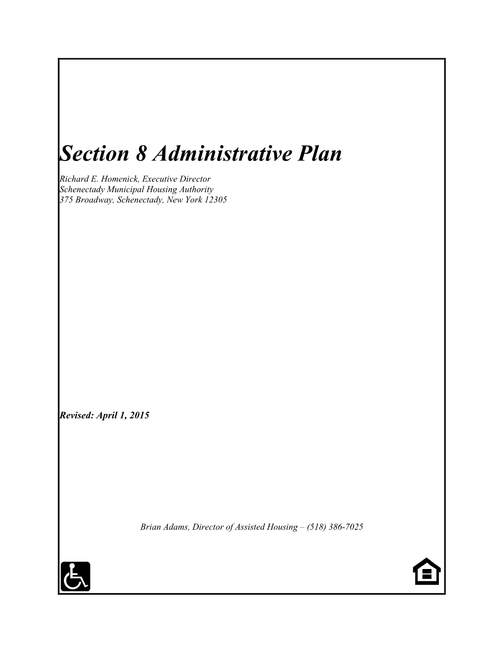 Section 8 Administrative Plan