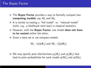 The Bayes Factor