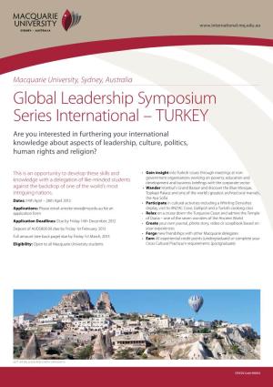 Global Leadership Symposium Series International – Turkey