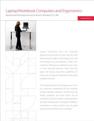 Laptop/Notebook Computers and Ergonomics Branding and Technology Summary by Teresa A