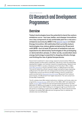 Eu Research and Development Programmes