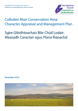 Culloden Muir Conservation Area: Character Appraisal and Management Plan