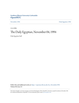 The Daily Egyptian, November 04, 1994