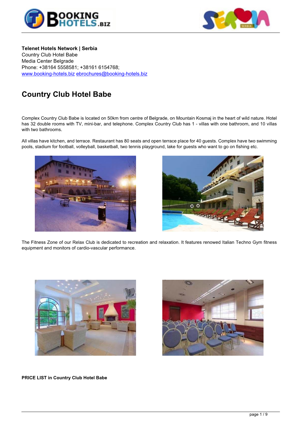 Ro Ebrochures 2017 | Country Club Hotel Babe