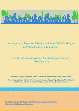 An Approach Paper for District and State Wide Scale Up
