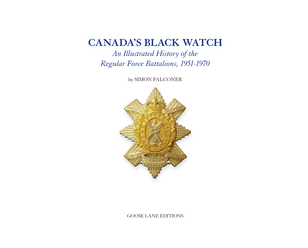 Canada's Black Watch 1951