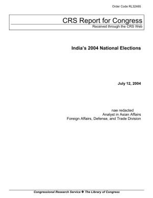 India's 2004 National Elections