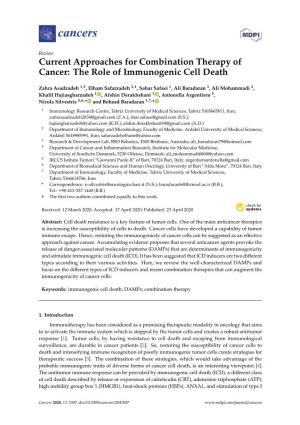 The Role of Immunogenic Cell Death