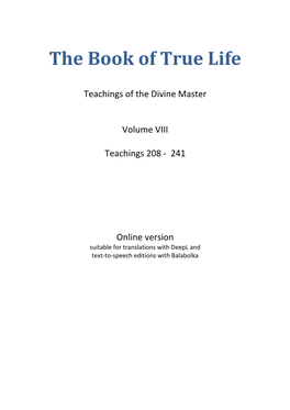 The Book of True Life