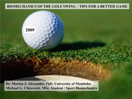 Golf Swing – Tips for a Better Game