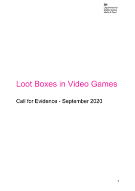 Loot Boxes in Video Games