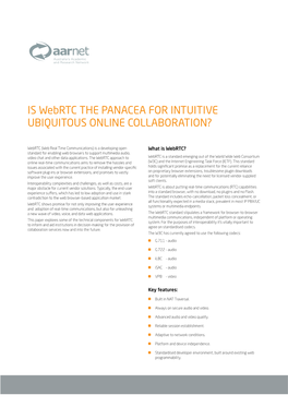 Webrtc the PANACEA for INTUITIVE UBIQUITOUS ONLINE COLLABORATION?