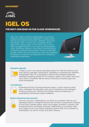 Igel Os the Next-Gen Edge Os for Cloud Workspaces
