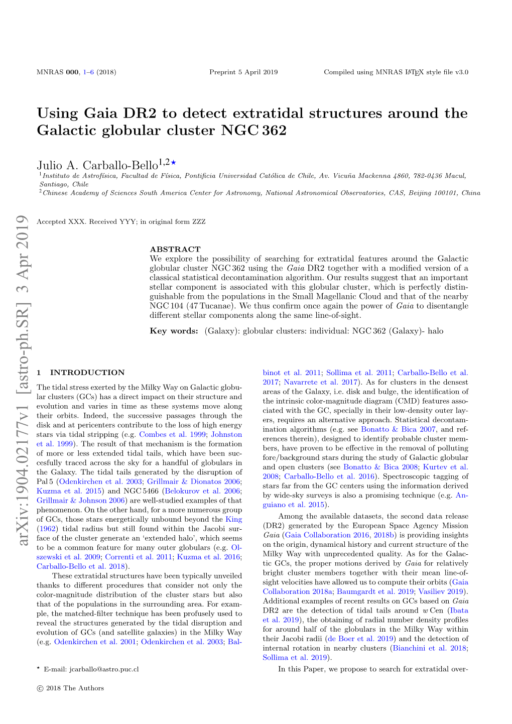 Using Gaia DR2 to Detect Extratidal Structures Around the Galactic Globular Cluster NGC 362