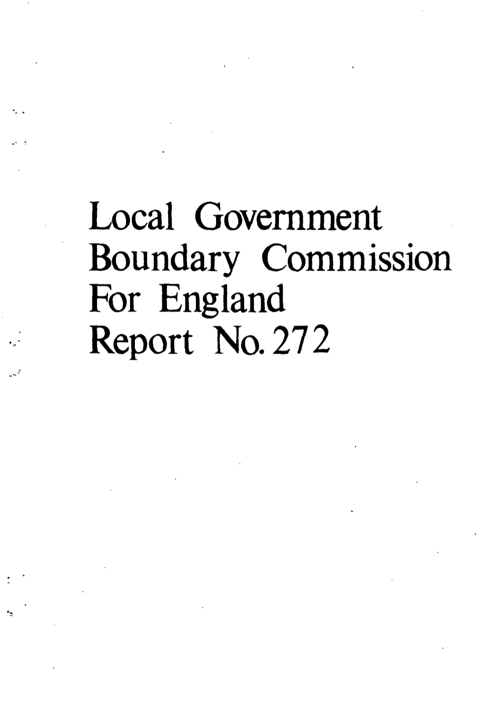 Local Government Boundary Commission for England Report No