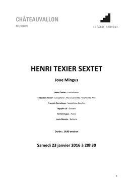 Henri Texier Sextet