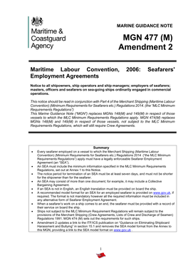 MGN 477 (M) Amendment 2