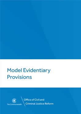 Model Evidentiary Provisions