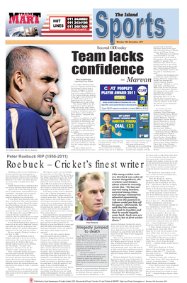 Roebuck – Cricket's Finest Writer