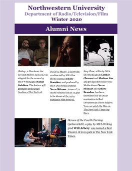 Winter 2020 Alumni News